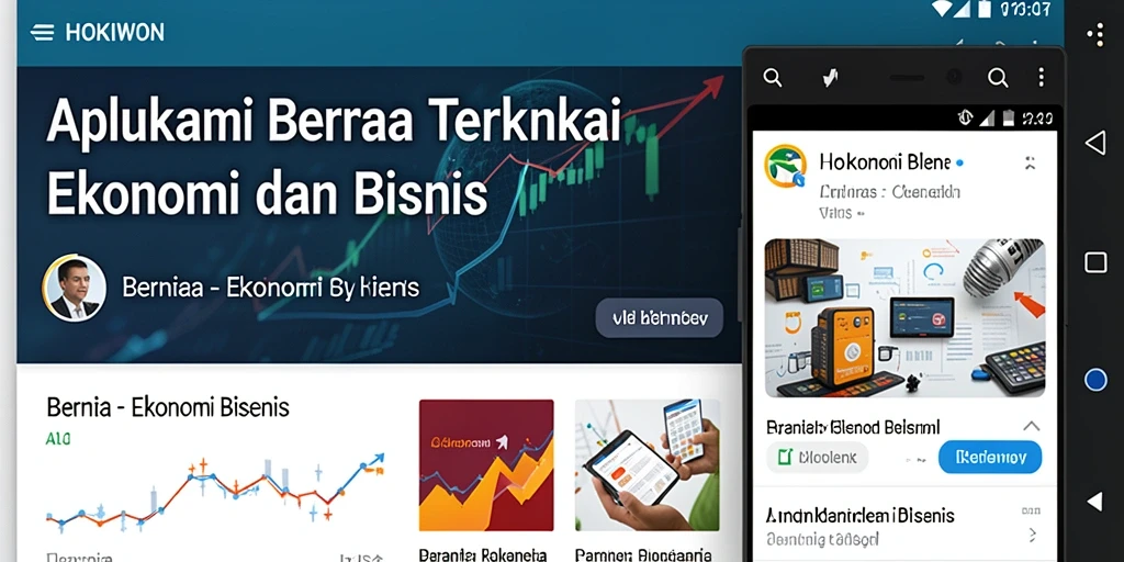 Antarmuka HOKIWON menampilkan berita bisnis terbaru dan analisis ekonomi.