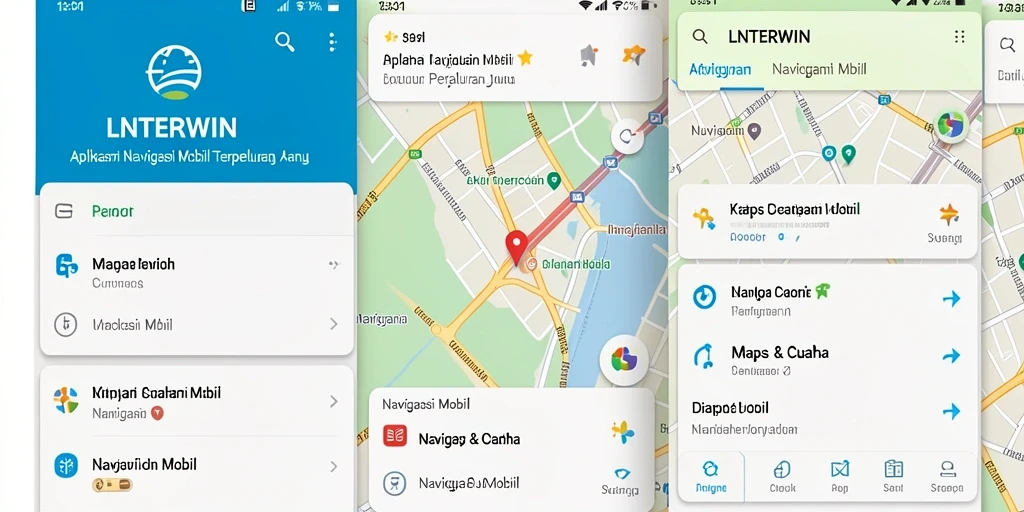 Tampilan antarmuka LNTERWIN memudahkan navigasi rute perjalanan Anda.