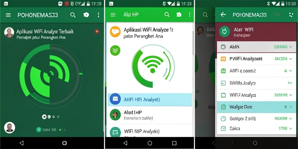 Screenshot utama POHONEMAS33 dengan tampilan antarmuka analisis WiFi.