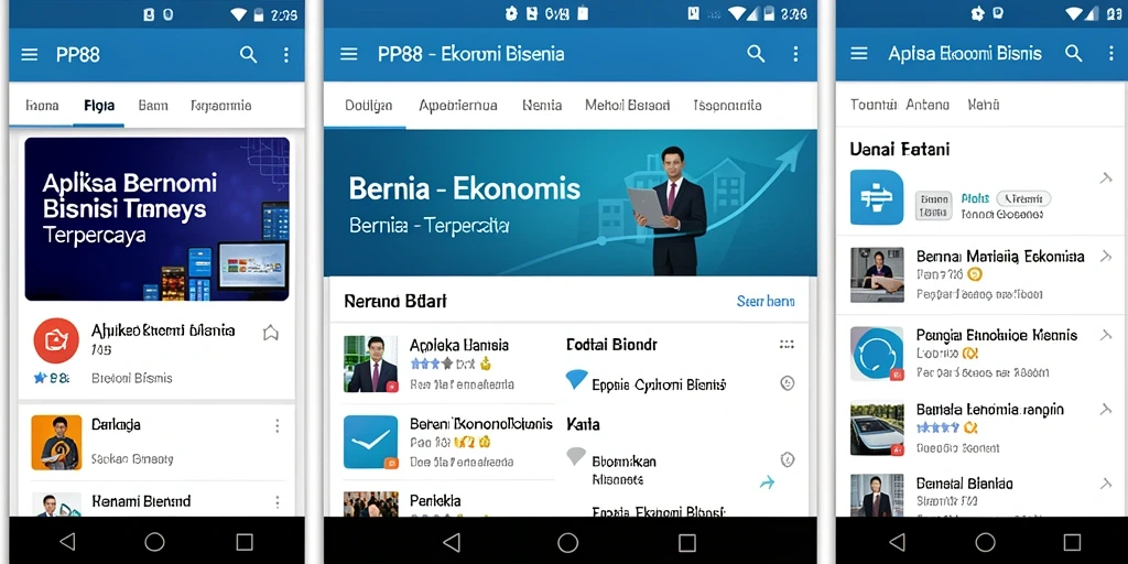 Tampilan antarmuka aplikasi PP88 yang informatif dan mudah digunakan.