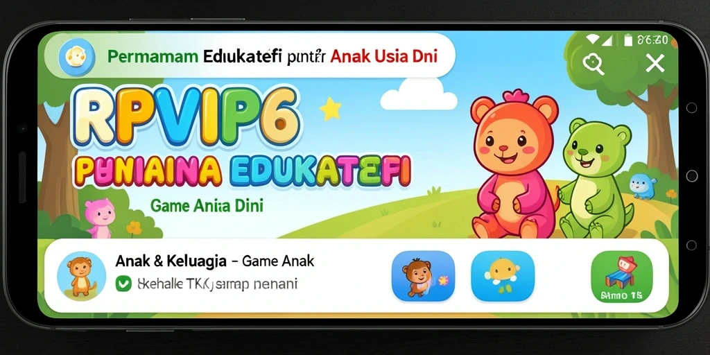 Tampilan antarmuka RPVIP6 yang ramah anak dan interaktif.