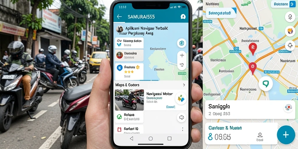 Tampilan antarmuka SAMURAI555 yang sederhana dan fungsional untuk navigasi motor.